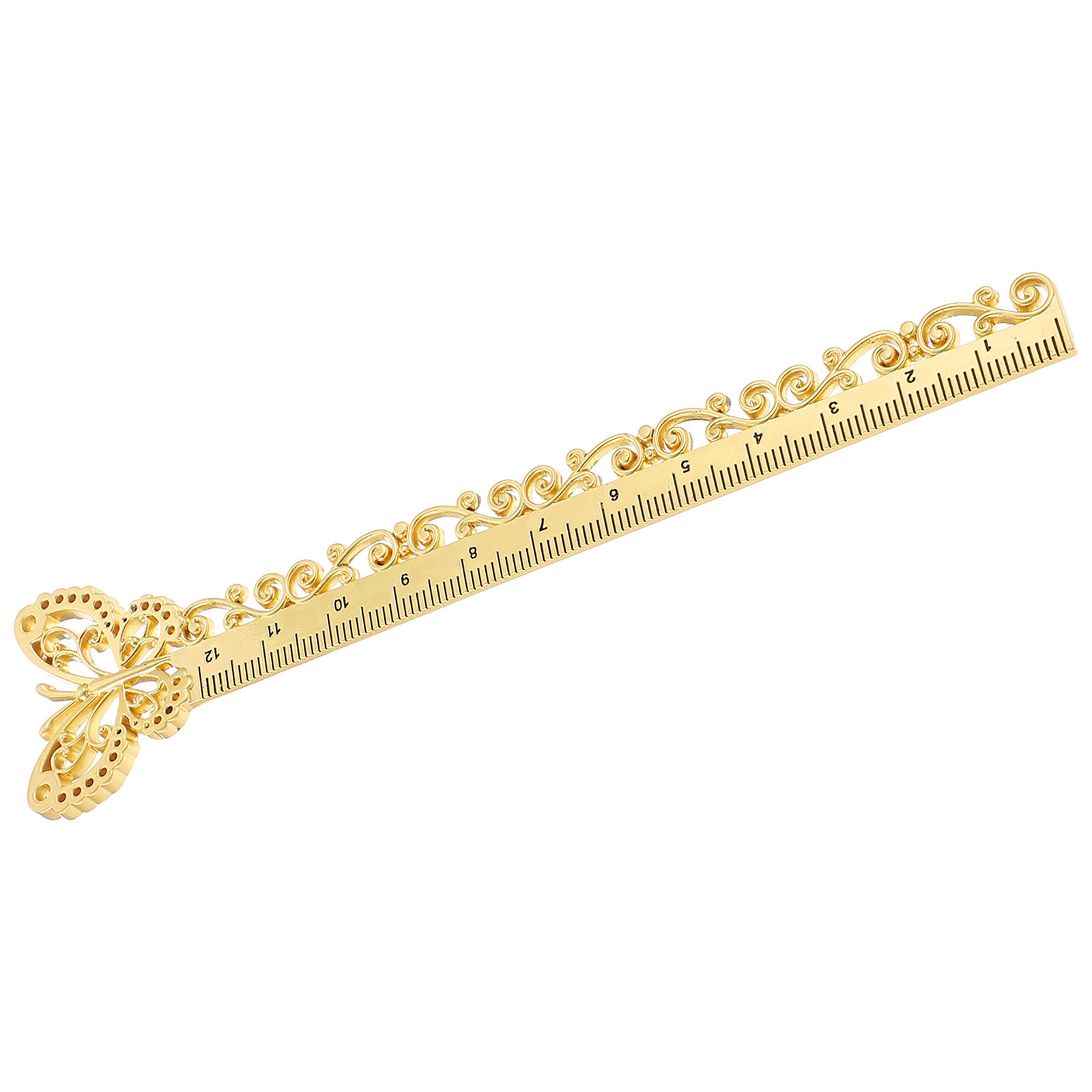 Stationery Books - Alloy Bookmark Ruler Hollow Metal Design
