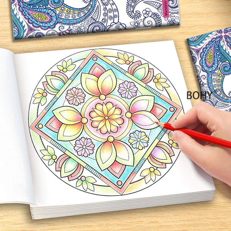 Adult Coloring Book Stress Relief - 1 Exotic Mandala Meditation Coloring Book,