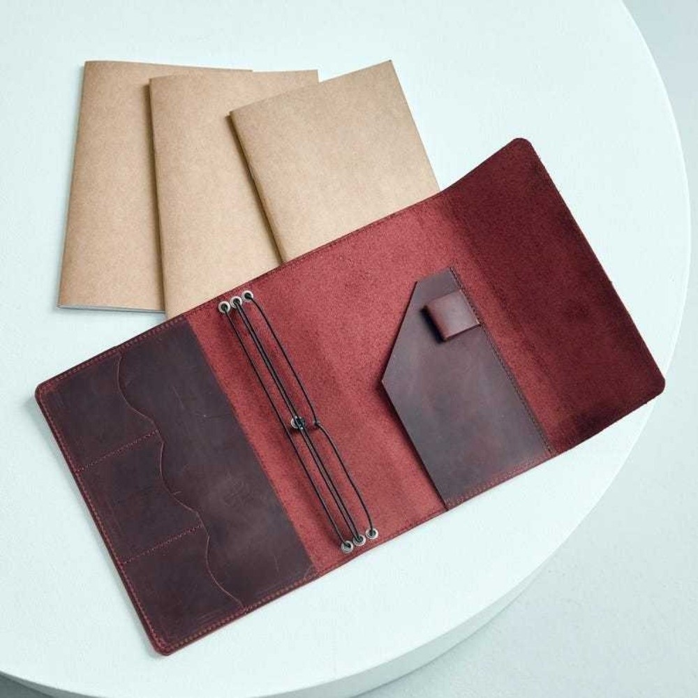 Leather Refillable Notebook Or - Vintage Leather Journal Notebook 评论和价格