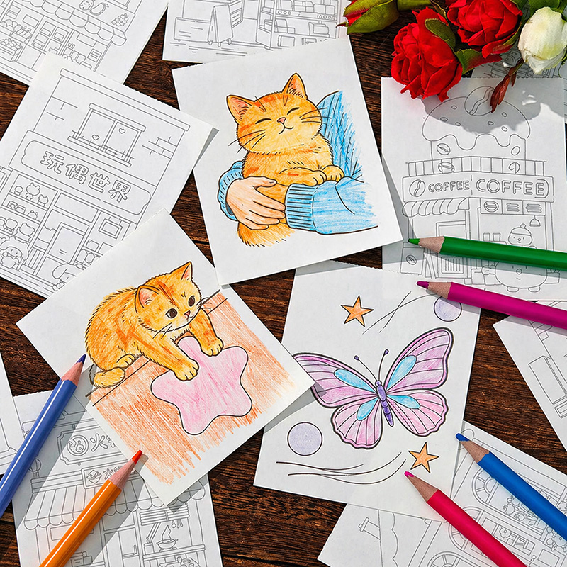 Mini Portable Coil Coloring Bo - Adult Coloring Book Stress Relief 评论和价格