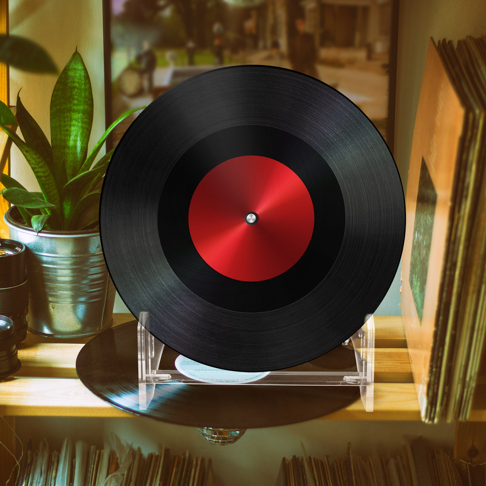 Acrylic Vinyl Record Display R - Magazines 评论和价格