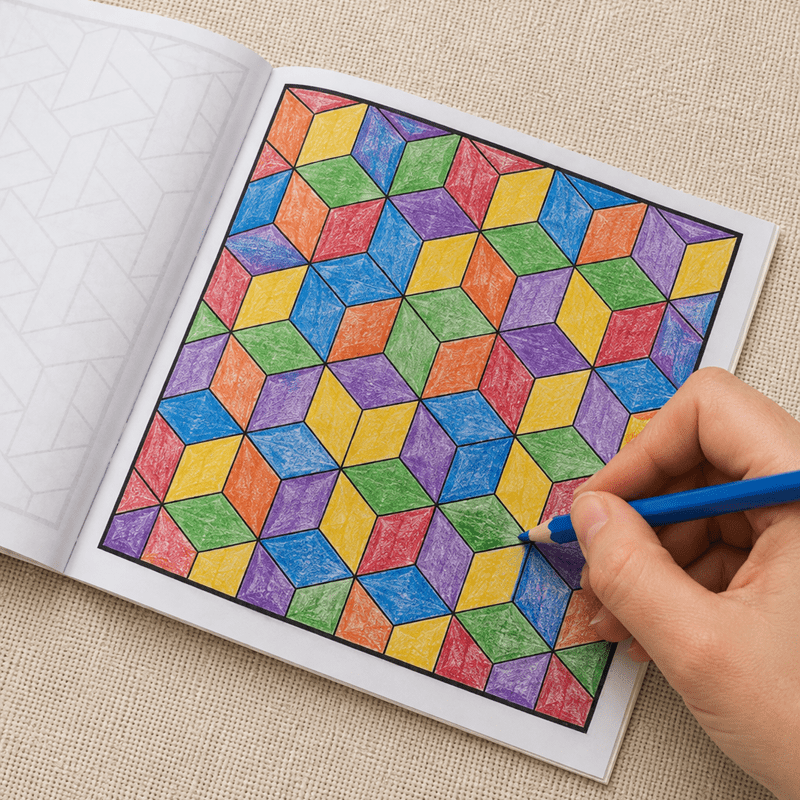 28 Pages Geometric Patterns Co - Adult Coloring Book Stress Relief 评论和价格