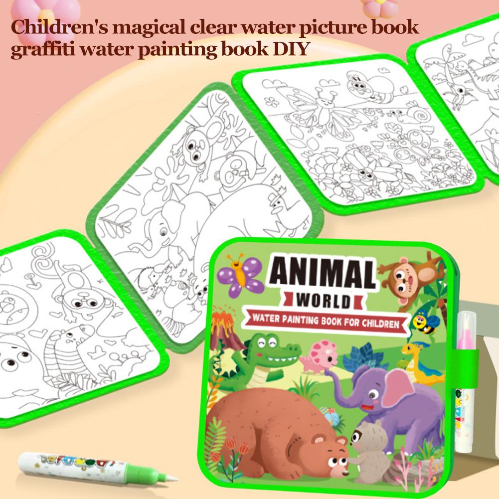 Magic Water Drawing Book DIY D - Reusable Water Magic Coloring Book 评论和价格