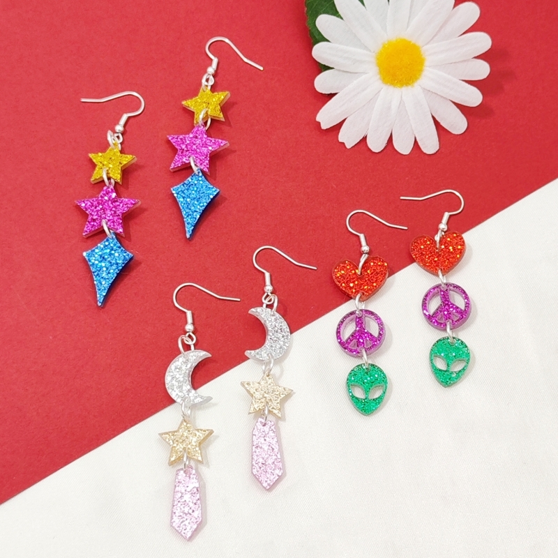 KUGUYS Lovely Glitter Earrings - Music 评论和价格
