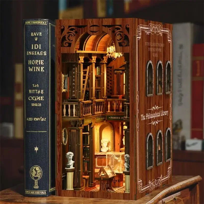 The philosophical Library Casa - Diy Wooden Book Nook Kit Shelf Insert 评论和价格