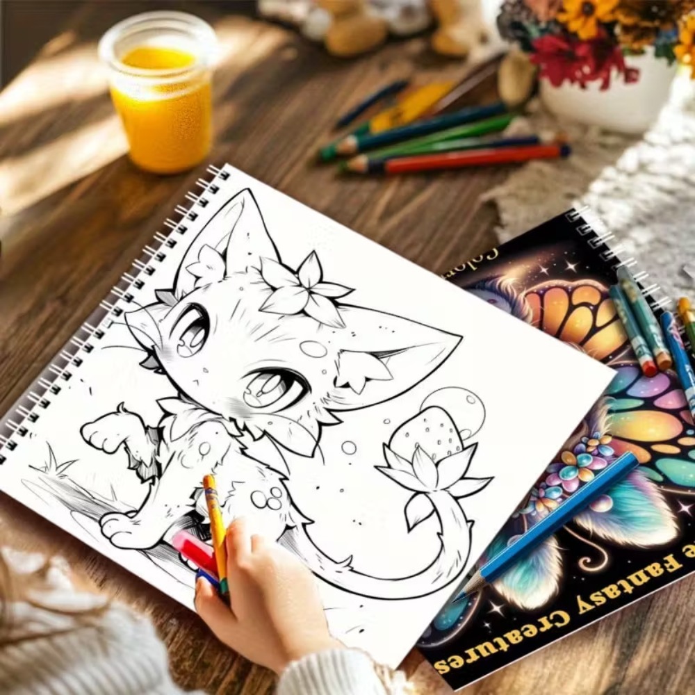 Adorable Fantasy Creatures Col - Adult Coloring Book Stress Relief 评论和价格