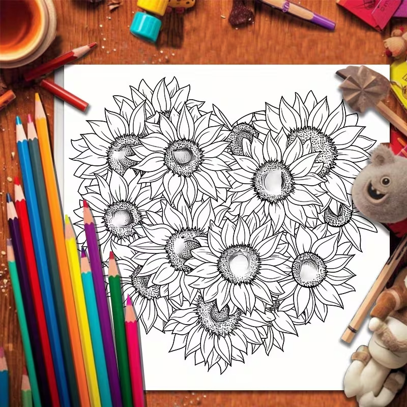 Heart Mandalas Adult Coloring  - Adult Coloring Book Stress Relief 评论和价格